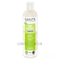 SANTE Family Pure Balance Shampoo - Біо-шампунь для балансу волосся, жирного біля коренів та сухого на кінчиках з яблуком