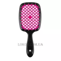 JANEKE Superbrush - Щітка для волосся, чорна з рожевим