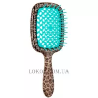 JANEKE Superbrush - Щітка для волосся, леопардова з бірюзовим