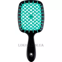 JANEKE Superbrush Small - Щітка для волосся, чорна з бірюзовим