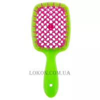 JANEKE Superbrush Small - Щітка для волосся, зелена з фіолетовим