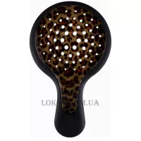 JANEKE Superbrush Mini - Щітка для волосся, чорна з леопардовим
